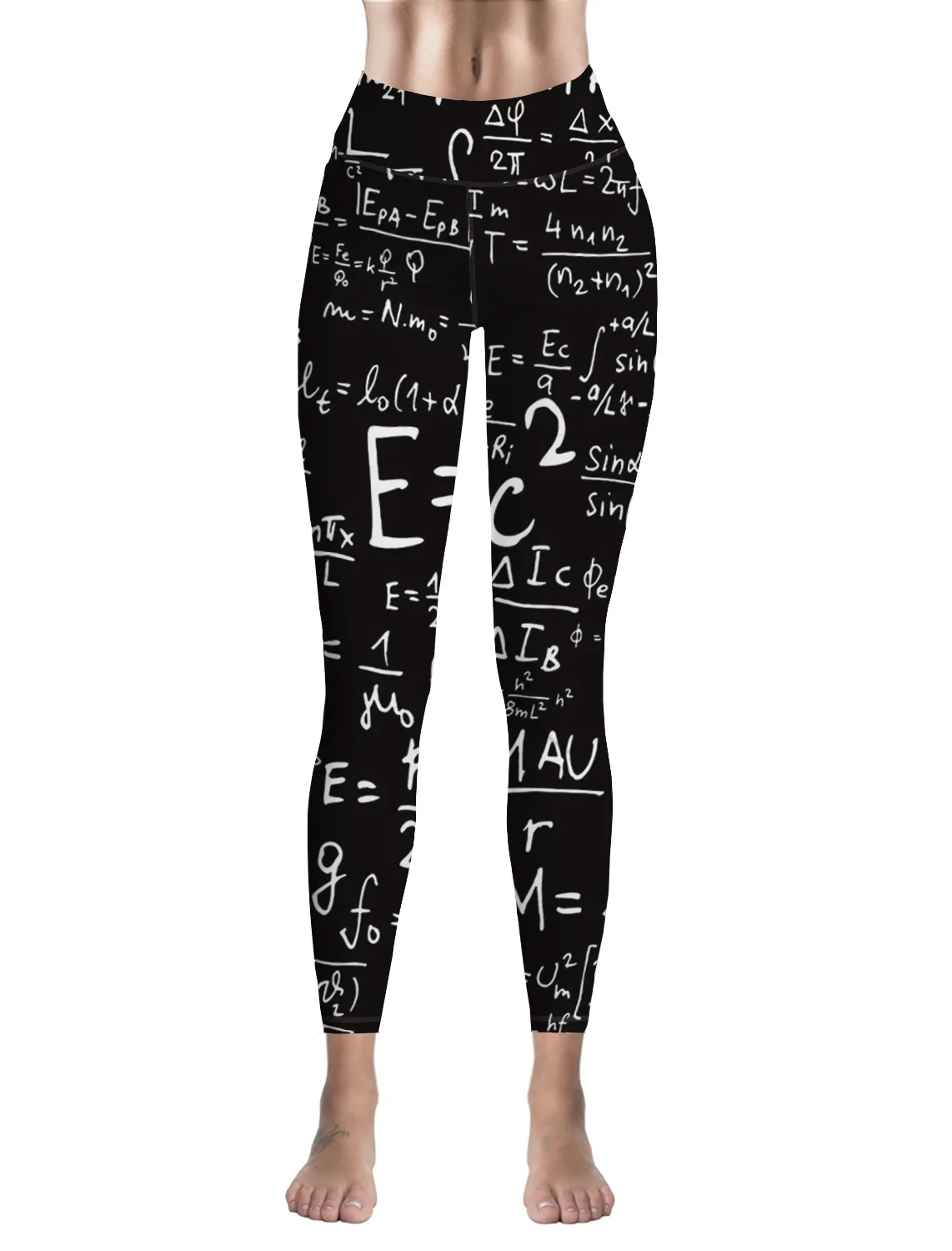 Blackboard Number Snow Formula E=Mc^2 Fitness Leggings Women Workout Pants Legging Fashion Bodybuilding | Женская одежда