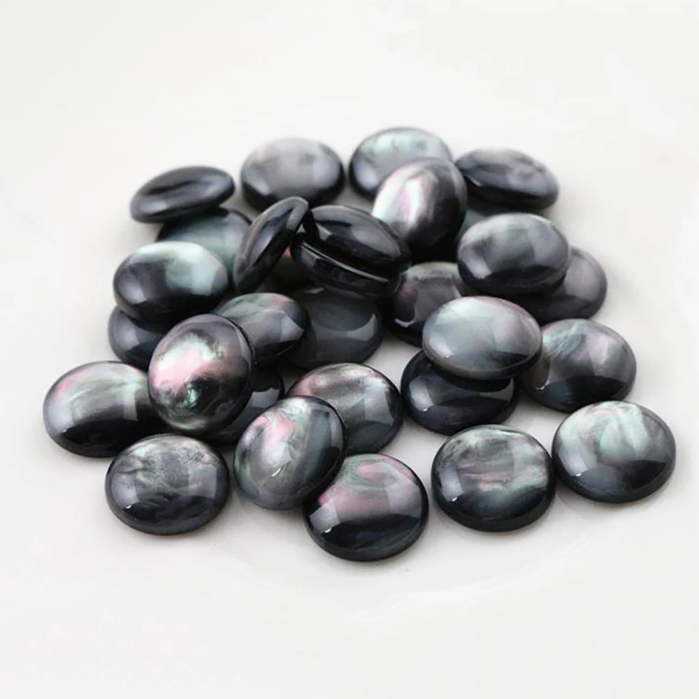 Новая мода 40 шт 12 мм Черный Цвет Плоский задник Кабошоны Камея G6 30|cabochon gemstone|cabochon