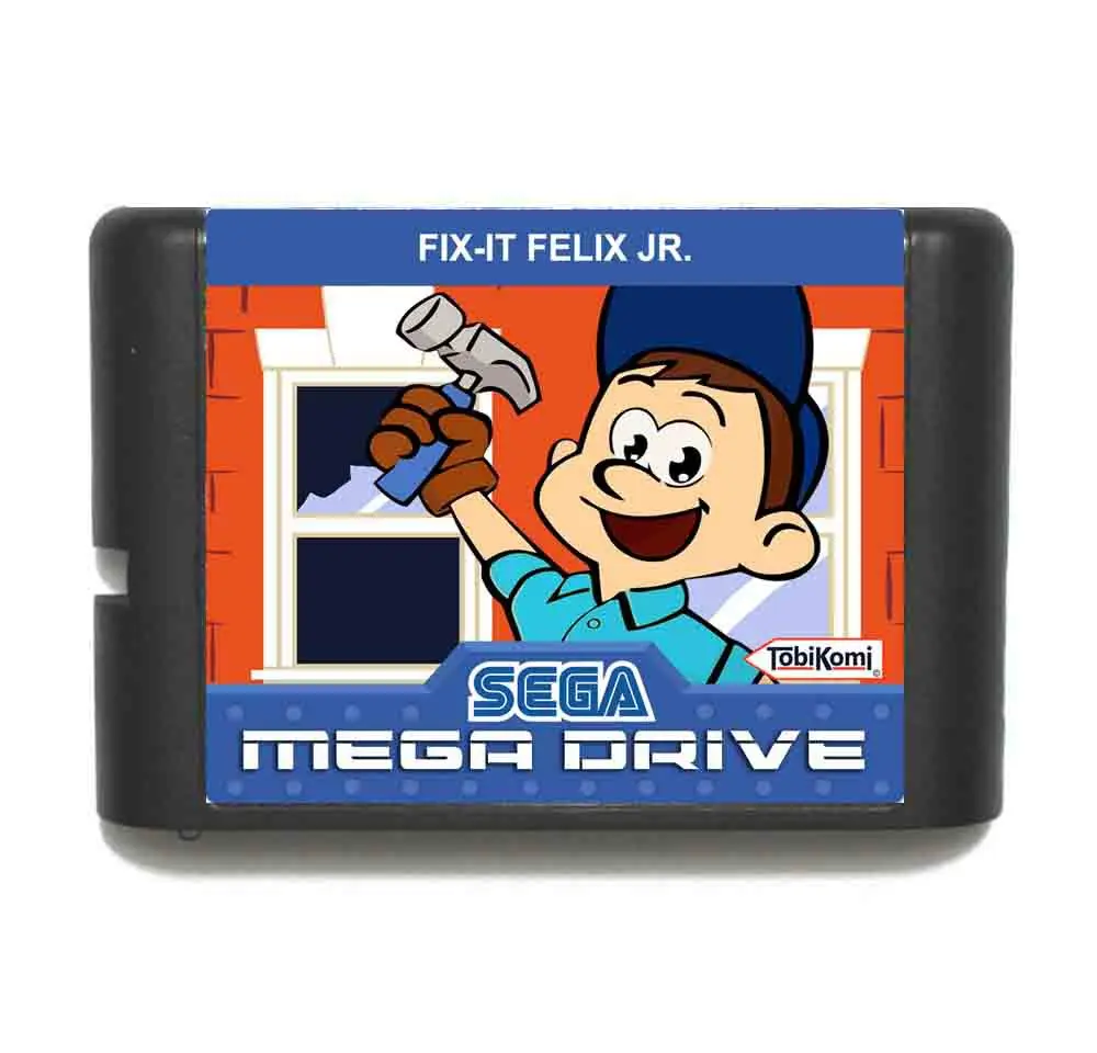 Фиксатор Felix Jr 16 бит MD игровая карта с розничной коробкой для Sega Megadrive/Genesis |