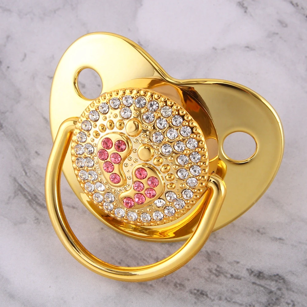 MIYOCAR bling bling lovely cat crystal rhinestone prince crown Baby Pacifier/Nipples /Dummy/cocka /chupeta baby gift babyshower 