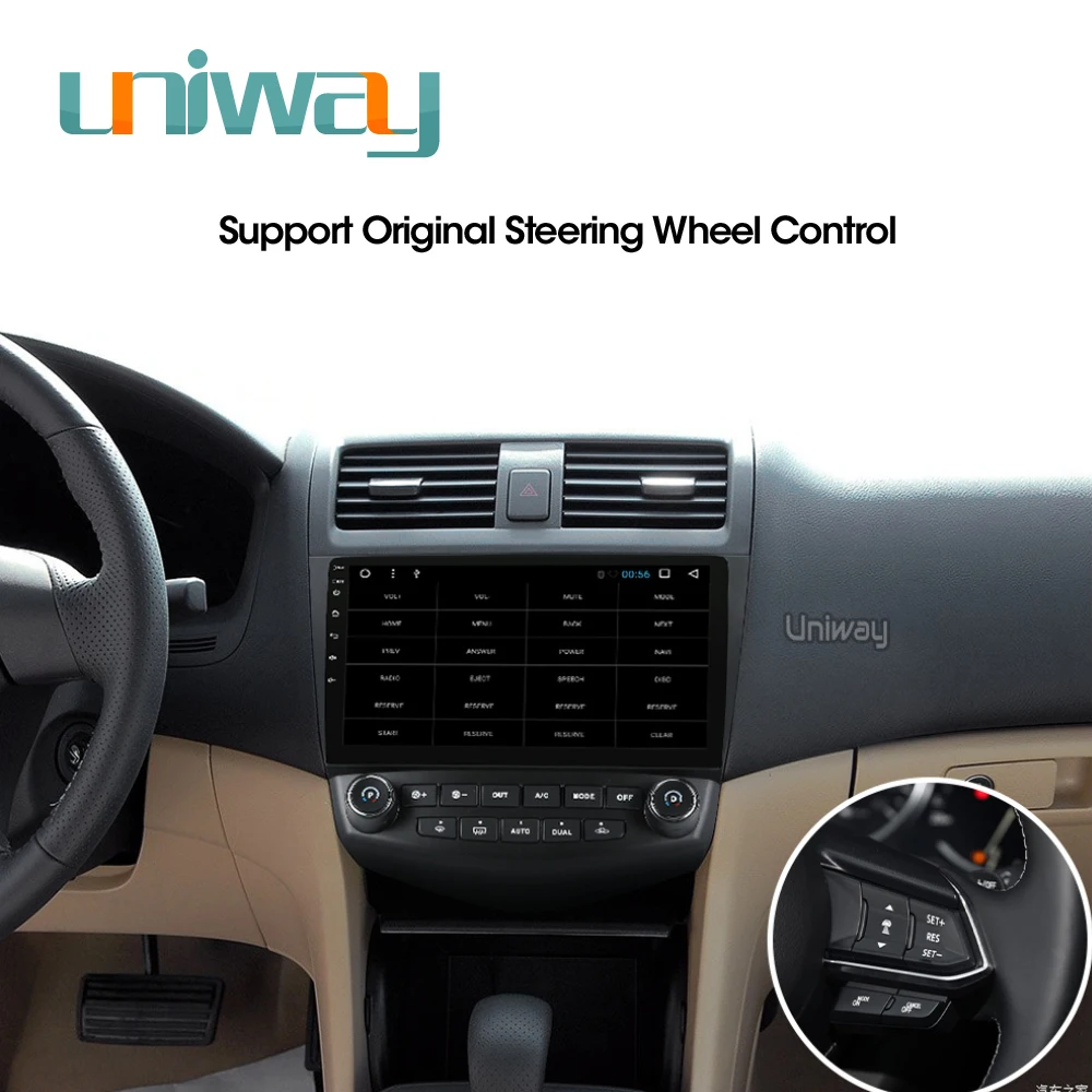 Uniway AYG1071 2G + 32G android 8 1 автомобильный dvd для Honda Accord 7 2003 2004 2005 2006 2007 Радио Видео плеер