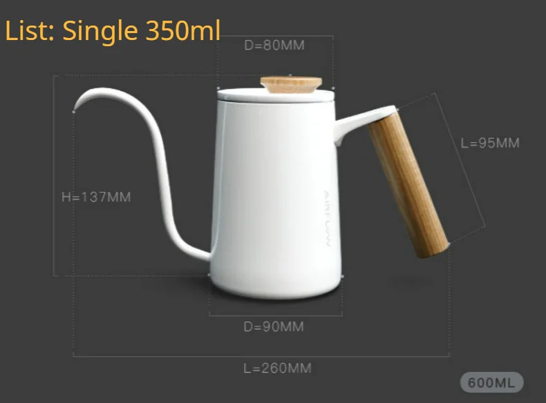 

300ml Cafeteira Expresso Drip Kettle Stainless Steel Handle Drip Coffee Pot Long Gooseneck Spout Drip Kettle Coffee Tea Pot