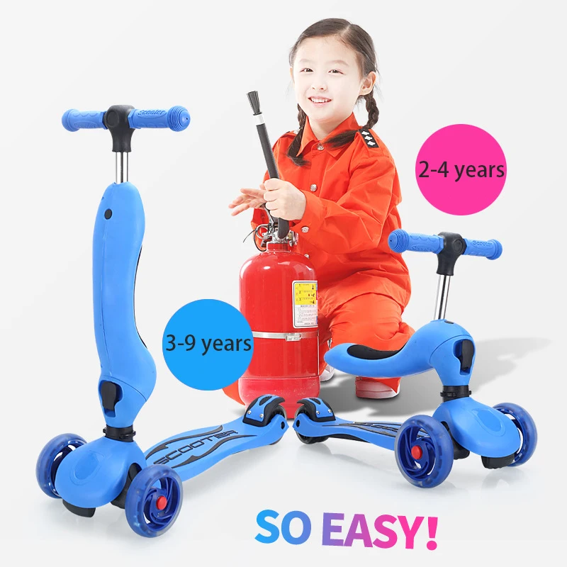 Трехколесный велосипед 2 в 1 детский балансировочный скутер ходунок игрушки
