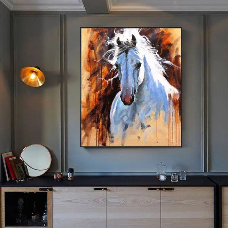 100% ручной Краски ed абстракция на основе конского жира холсте искусство масляные