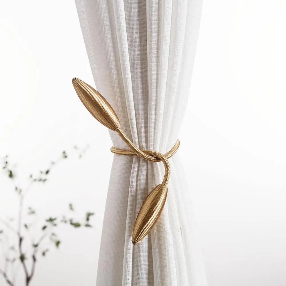 Шторы с декоративной металлической пряжкой и простой ремень Европейский Стиль