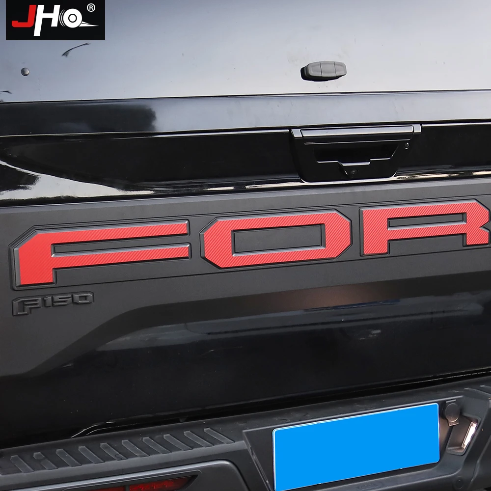 JHO Pickup Accessories Tail Hood Engine Grille Red Letters Sticker Graphics Vinyl Decal for Ford F-150 Raptor