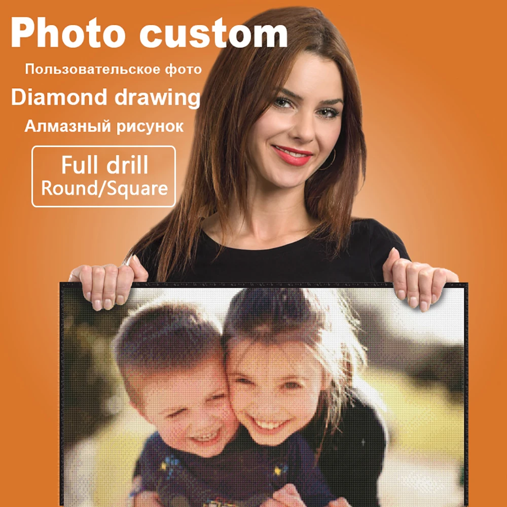 

Diamond Painting 5D Photo Custom Gift Kit Mural Wall Stickers Cross Stitch Full Drill DIY Rhinestone Mosaic Embroidery Picture
