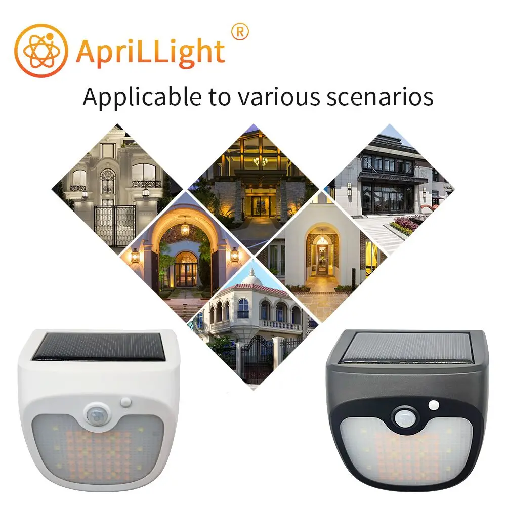 

Aprillight LED Solar Light Outdoor PIR Motion Sensor Solar Wall Light Waterproof Emergency Led Light For Street Garden Porch Lam