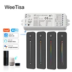 RGB CCT RGBW RGBCCT контроллер LED Tuya Smart Life Wifi 2,4G RF беспроводной дистанционный диммер WT5 12 В 24 В светодиодная полоса