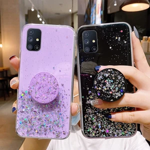 hsyk bling case for samsung galaxy a12 a32 a52 a72 5g a71 a51 a21s m51 s21 ultra s20 fe s10 plus note 10 lite with stand holder free global shipping