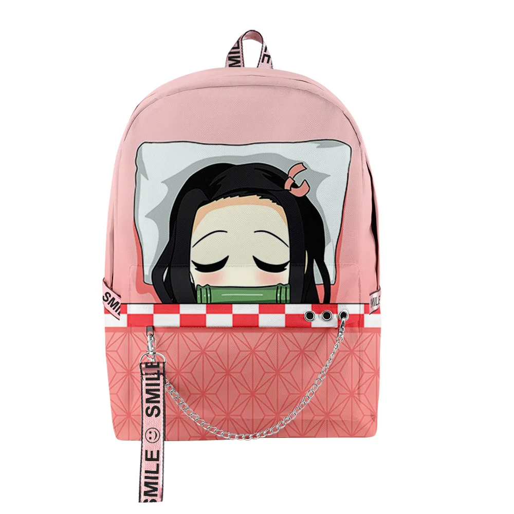 

Kpop Shoulder Backpacks Students School Bags Demon Slayer Kimetsu No Yaiba 3D Oxford Waterproof Backpack Boys Girls travel Bag