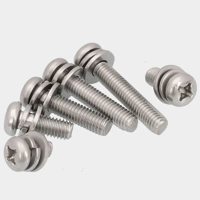 

M2m2.5m3m4 Stainless Steel Round Cross Pan Head Combination Screw
