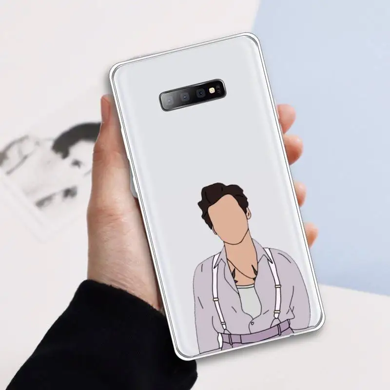 

harry style Phone Case Transparent For Samsung Galaxy A71 A21s S8 S9 S10 plus note 20 ultra