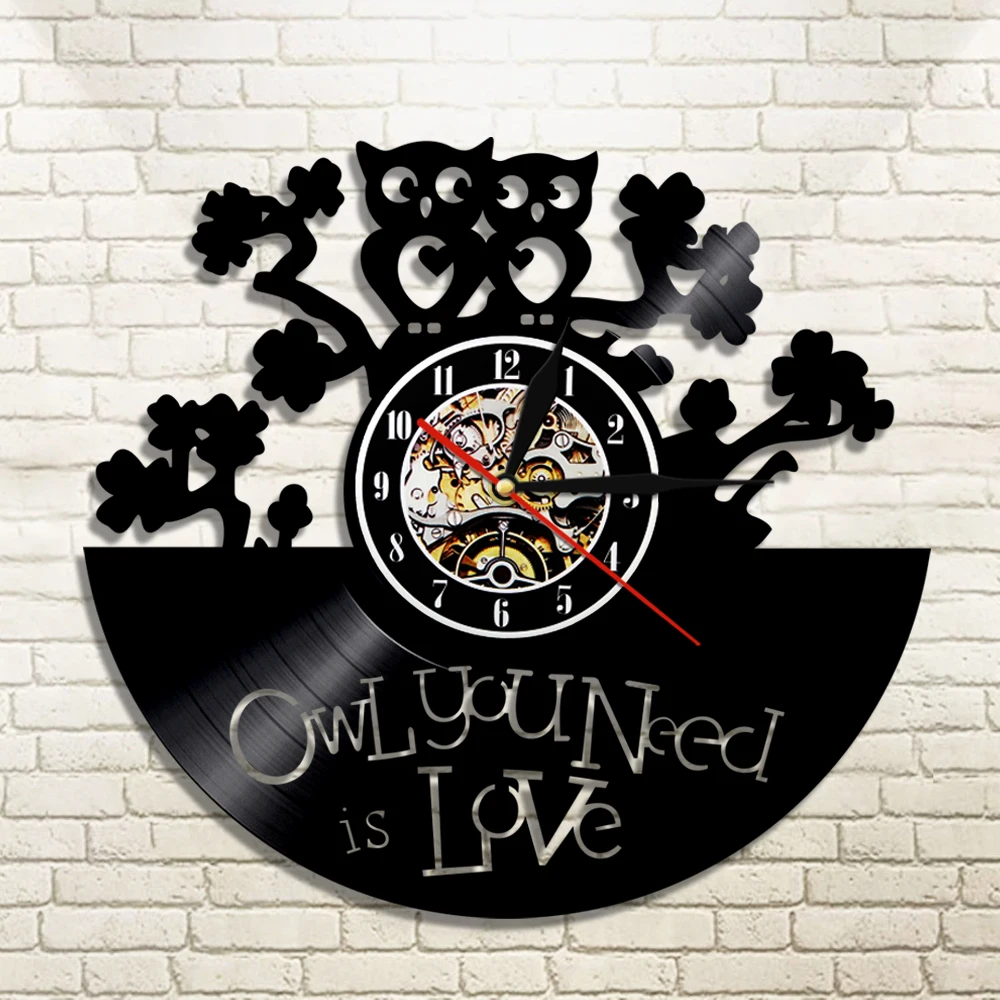 Настенные часы в виде совы для детей декоративные настенные с цитатой животных