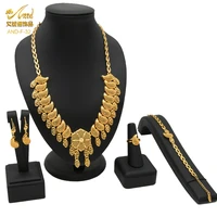 african jewelry set nigerian wedding necklace earrings bracelet gold plated indian dubai choker ethiopian big jewellery sets