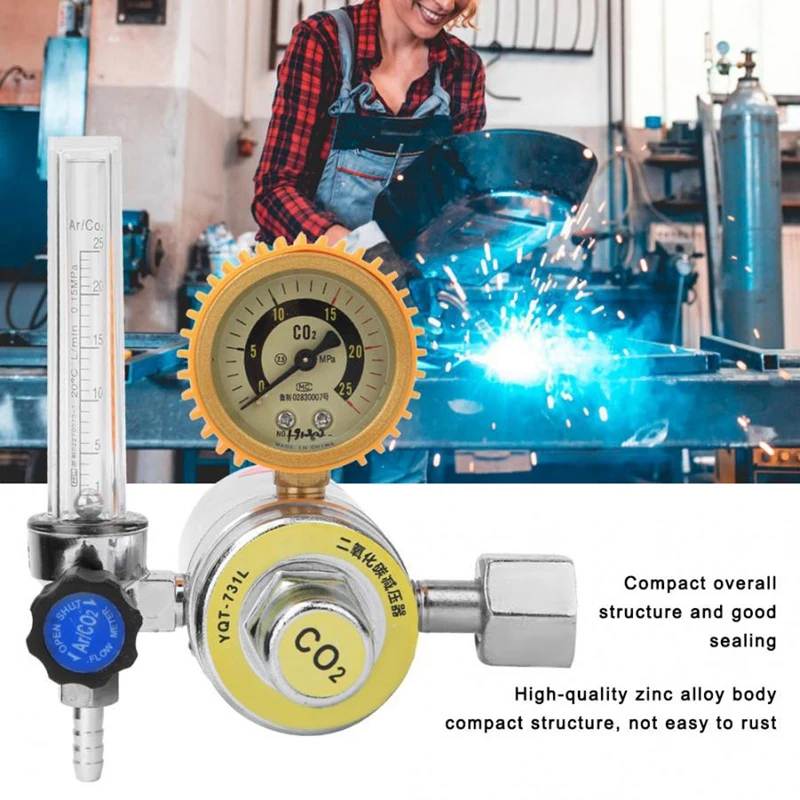 

CO2 Reducing Valve Carbon Dioxide Pressure Reducer Female Thread G5/8Inch Air Pressure Regulator CO2 Regulator