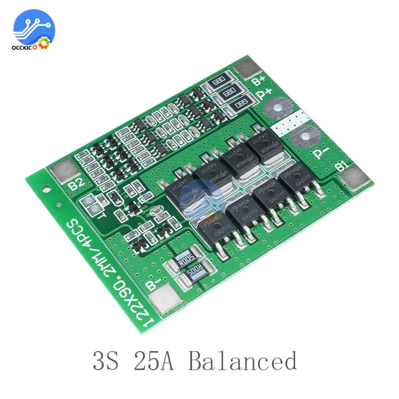Плата зарядного устройства для литиевых батарей BMS 3S 4S 6S 8A 25A 30A 40A 60A 18650