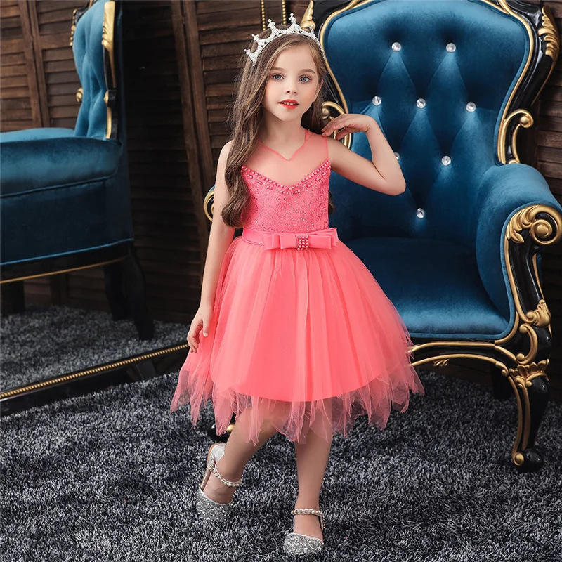 

New Girl dress cosplay for girl kids elegant princess wedding flower girl dress baby child clothes baby costume