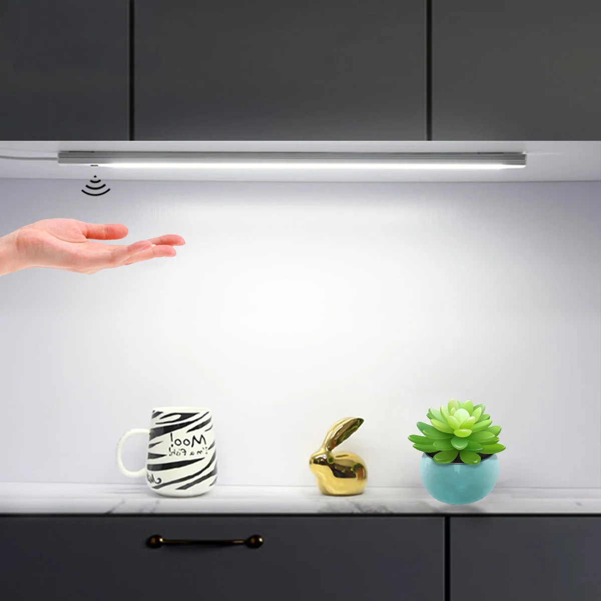 

USB Led Bar Light Computer Desk Lamp Cabinet Cupboard Table Lamps Student Kids 3 Colors Hand Sweep Sensor Smart Reading Lights