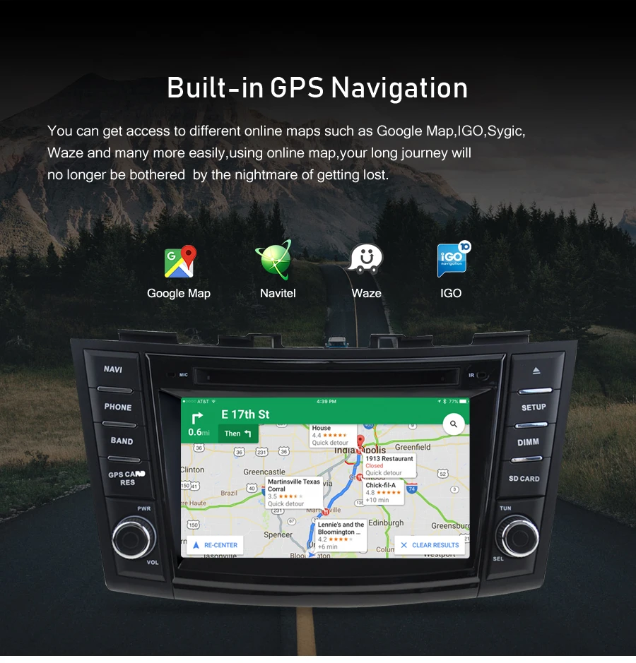 Android 9,0 автомобильный проигрыватель с радио и GPS для Suzuki Swift 2012 2013 для автомобиля, dvd НАВИГАЦИЯ Мультимедиа Bluetooth Видео Стерео
