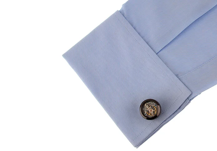 Men's Watch Movement Cufflinks Quality Stainless Steel Material Silver Color Fashion Tourbillon Cuff Links Wholesale &amp Retail |
