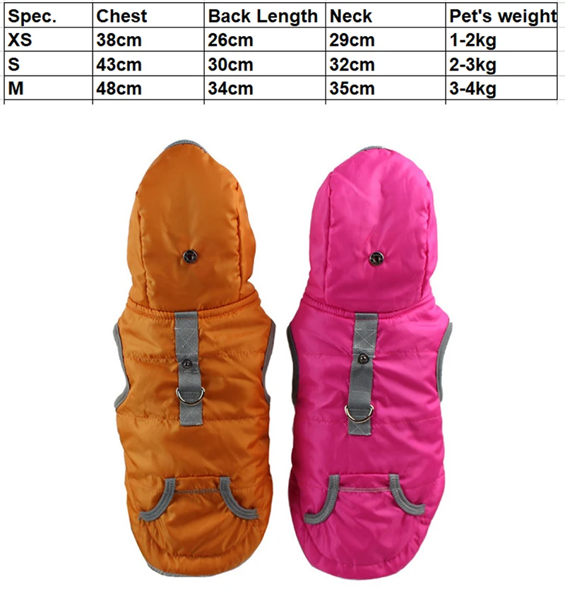 Теплый жилет для собак пальто домашних животных водонепроницаемая одежда куртка