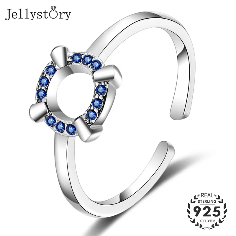 Модные серебряные кольца Jellystory 925 ювелирные изделия для женщин геометрическая