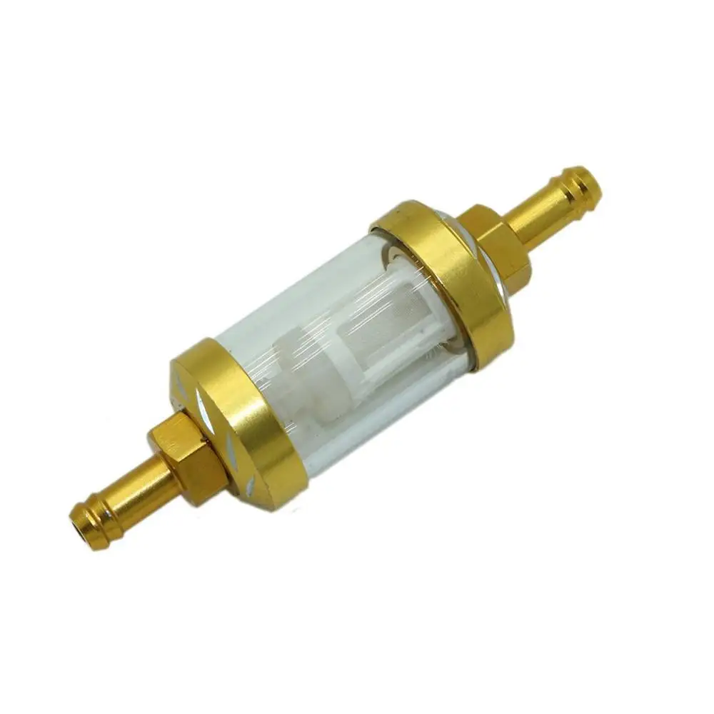 

6mm Retro Motorcycle Modification Parts Metal Oil Fuel Filter Detachable Transparent Glass Fuel Filter Motorcycle Accessories
