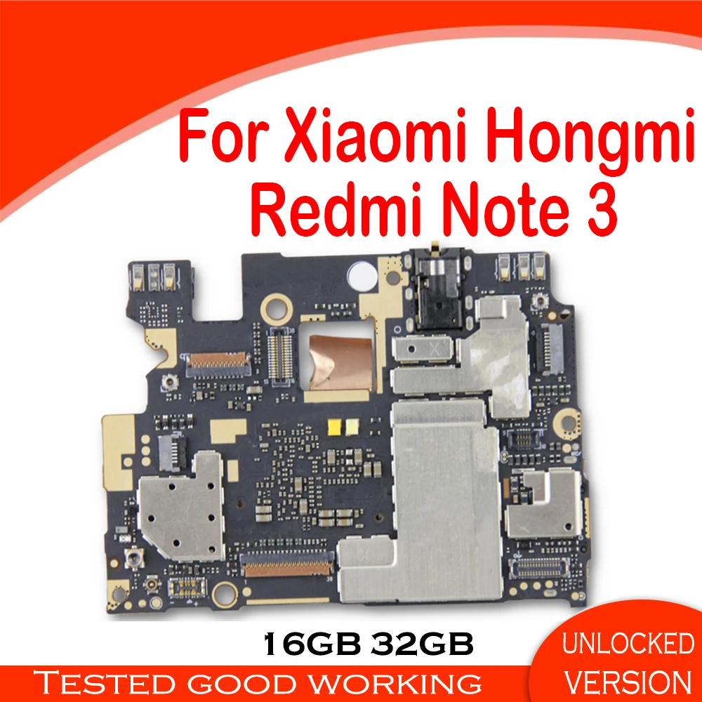 Разблокированная материнская плата Xiaomi Hongmi Redmi Note 3 замененная с чипами