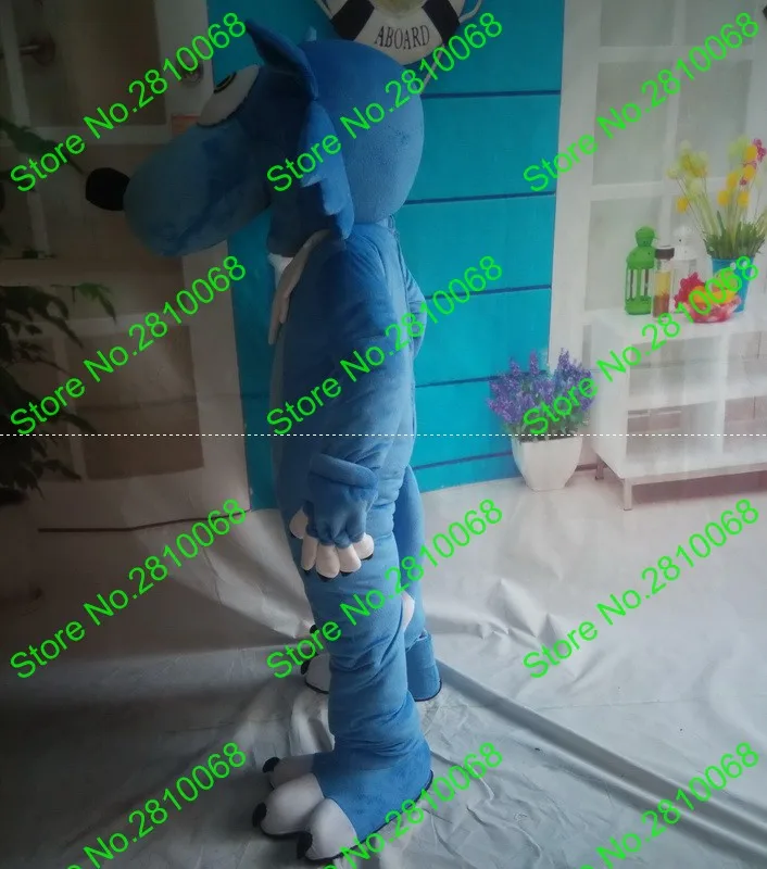 Высокое качество EVA материал Синий Волк Талисман костюмы мультфильм одежда