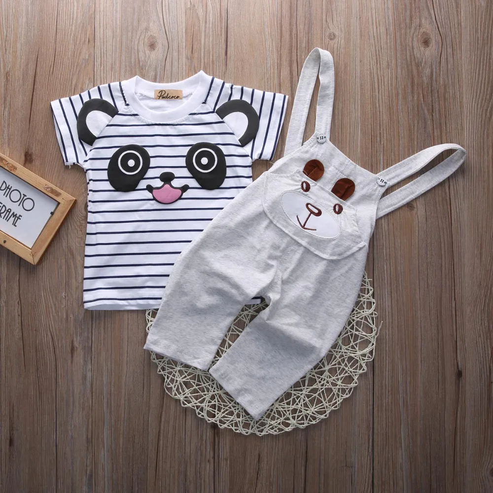 H18-gray Одежда для маленьких мальчиков летний хлопковый комплект с короткими рукавами для мальчиков и девочек, г., комплект из 2 предметов с героями мультфильмов для детей от 0 до 2 лет - Цвет: H18-gray