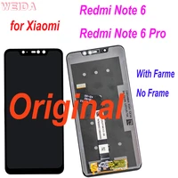 original lcd for xiaomi redmi note 6 lcd display touch screen digitizer assembly with frame for redmi note 6 pro display replace