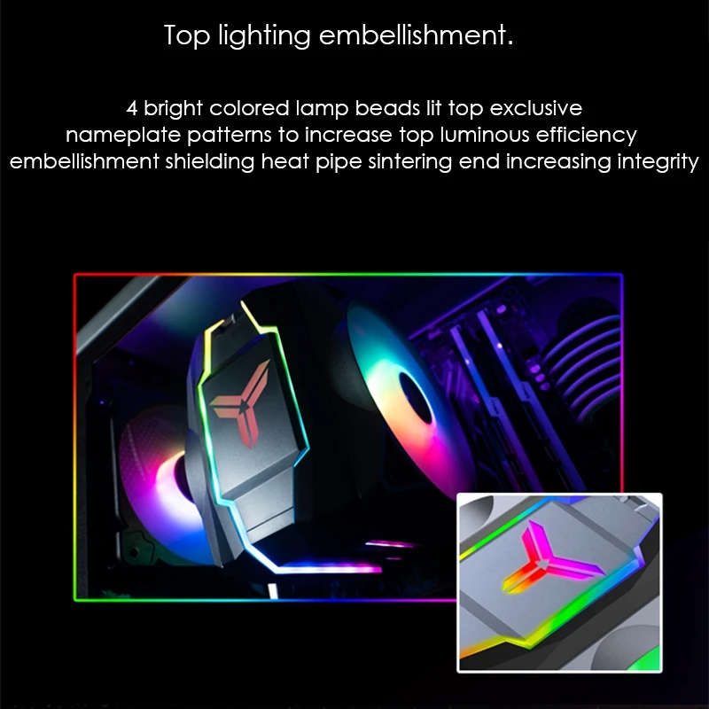 

Jonsbo 6 Heat Pipes CPU Radiator for Jonsbo CR1100 CPU Cooling Fan RGB LED Fan CPU Air Cooling Computer CPU Radiator