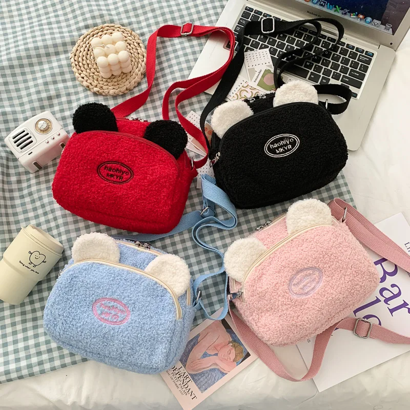 

Новинка, хит продаж, мягкая плюшевая маленькая квадратная сумка, Женская милая модная сумка через плечо для женщин, женская сумка на плечо, л...