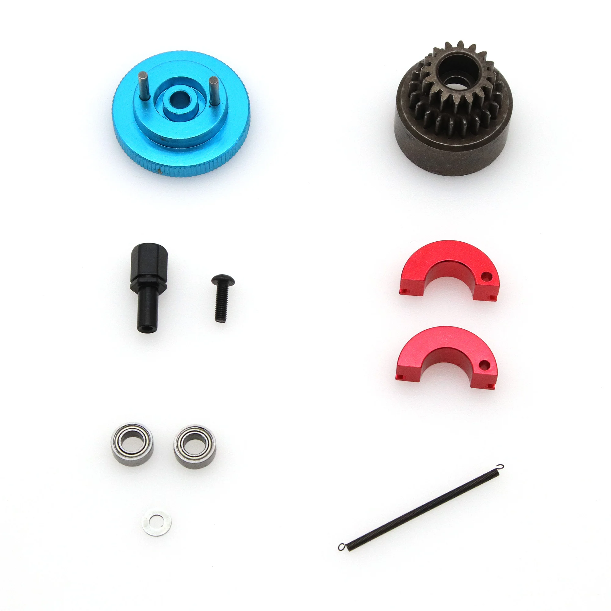 RC 14T / 16T-21T Gear Two Speed Clutch Set Bell Springs Flywheel Bearings Axle Engine Nut For 1/8 1/10 HSP RC Nitro Engine Car