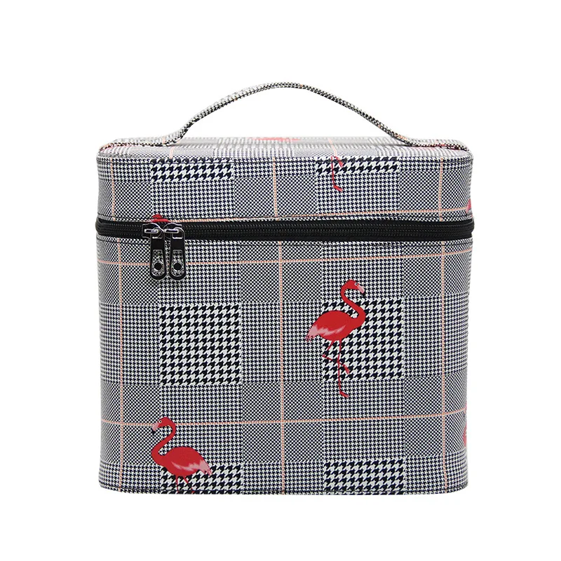 Женская косметичка из ПУ кожи с фламинго|Наборы инструментов для макияжа| |