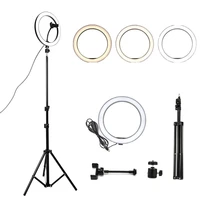 photography dimmable selfie makeup 26cm ring light video live 12w 5500k led fill ring lamp with phone holder tripod usb plug