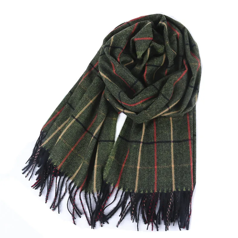 

fashion winter Plaid Scarf Women British Long Warm Thickening Cashmere Shawl and wraps Neck warmer tasstel female ladies gifts