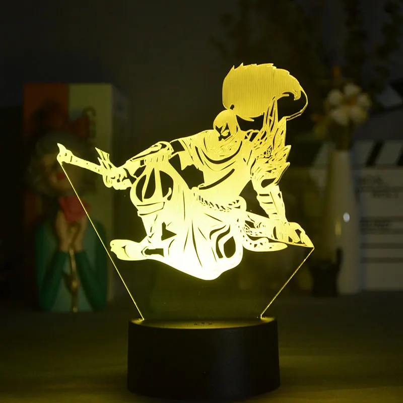 Yasuo Чемпион из Лиги Легенд 3D иллюзия игровой стол подсветка новинка акриловое