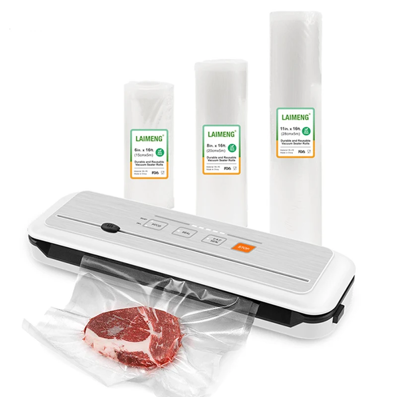 YUMYTH Protable Household Food Vacuum Sealer With Vacuum Bags Rolls Sous Vide Storage Bags Vacuum Packing Machine For Cooking