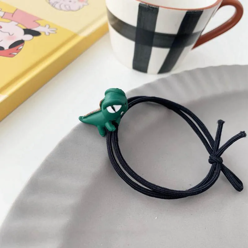 Милый мультяшный волос Веревка трехмерный маленький динозавр круг головной убор