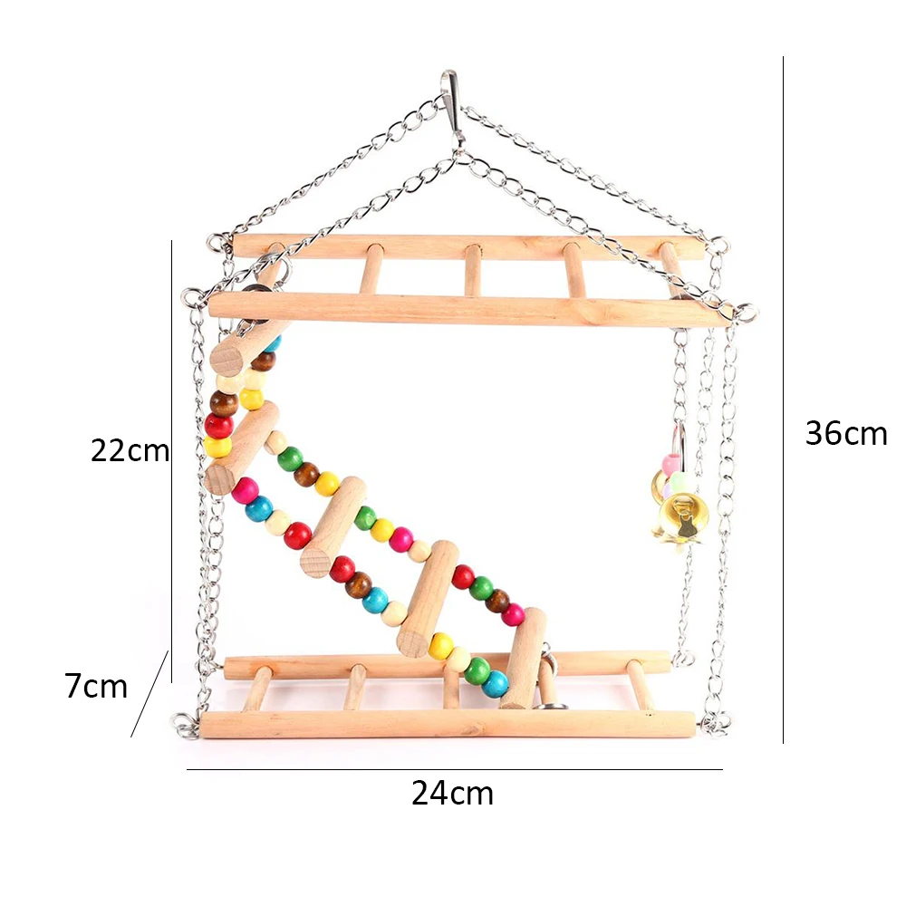 Веселые попугаи птица игрушки качели упражнения альпинистские подвесная