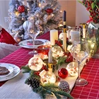 Рождественский шар сделай сам, светодиодная гирлянда-занавеска с Сантой, украшение для рождественской елки для домашвечерние, новогодние подарки, Рождественский Декор