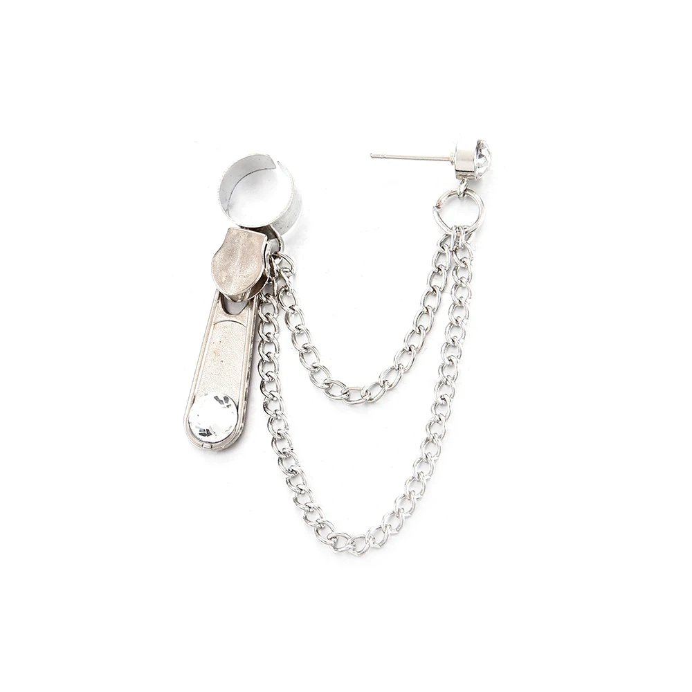 

New Fashion Punk Butterfly Clip Earring for Teens Women Men Ear Cuffs Zinc Alloy Cool Jewelry Vintage Retro Chain Earings Metal