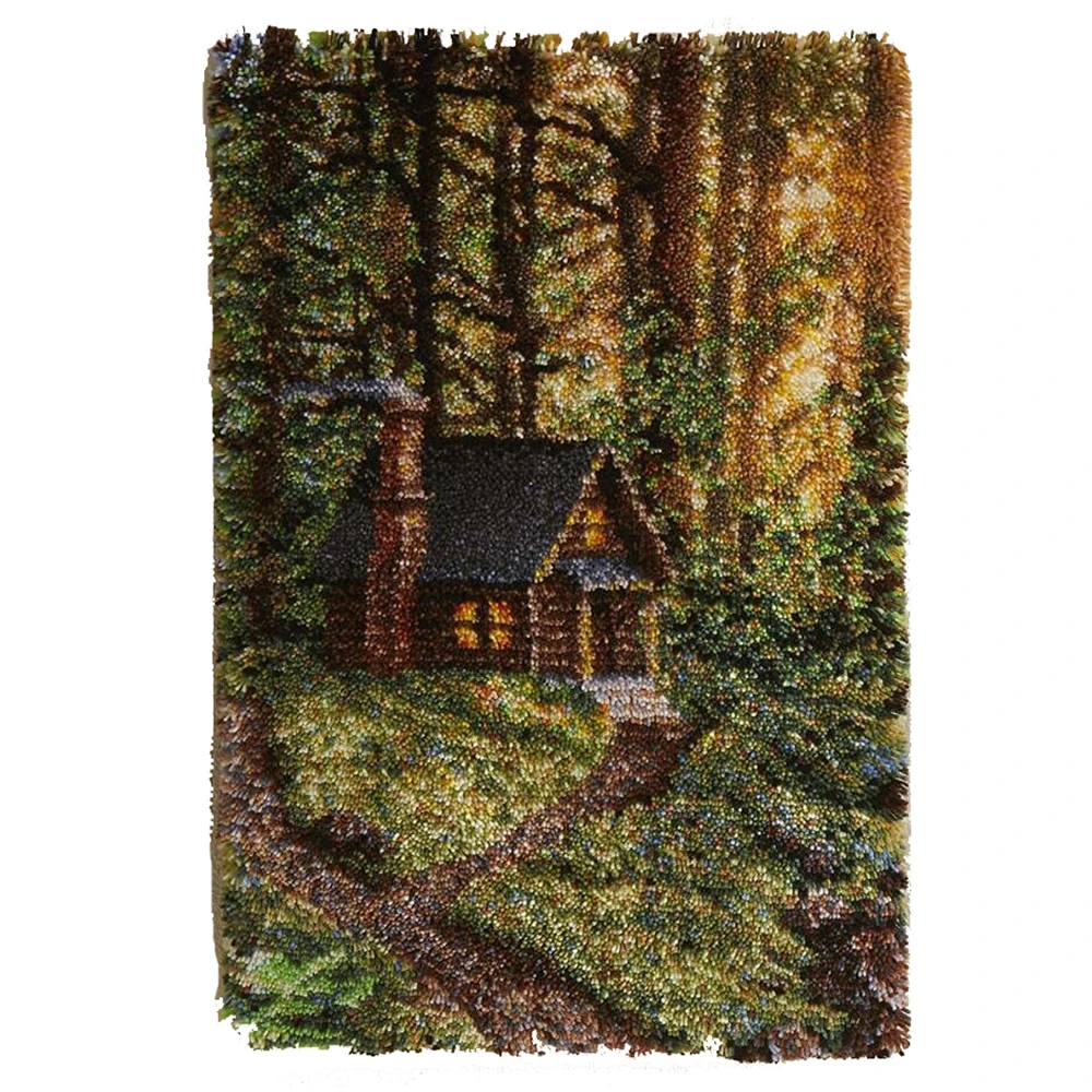 

Hobby Crafts Tapestry Include Latch Hook Set Latch Hook Rugs Kits for Adults With Printed Pattern Canvas Forest Home Decor