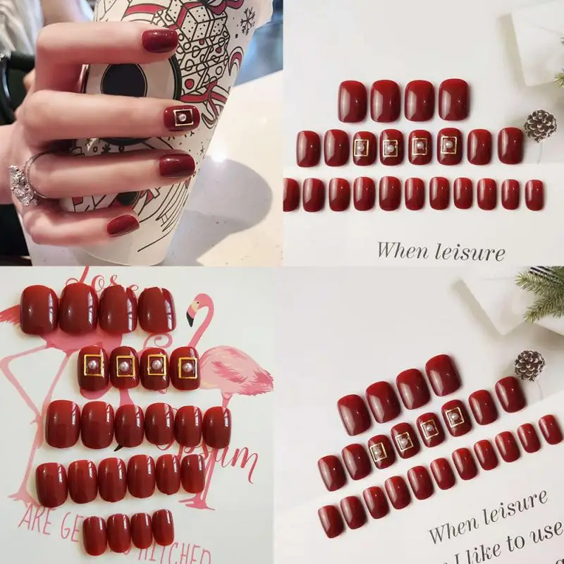Роскошный квадратный стикер для ногтей матовая 3D текстура на полную длину с