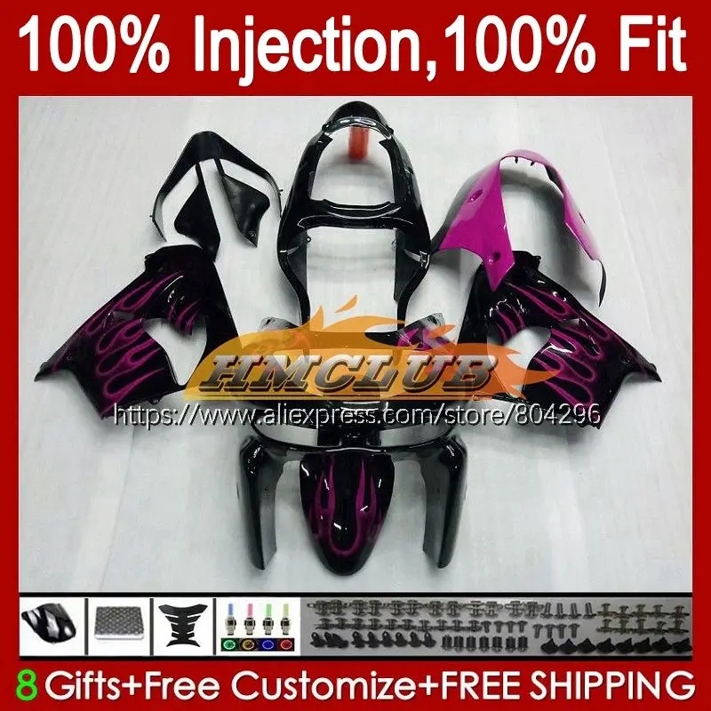 

Инъекционные боди для KAWASAKI ZX9 R ZX 9R 900CC ZX9R 98 99 81No.47 ZX 9 Роза пламя R 900 CC ZX900 ZX-9R 1998 1999 OEM обтекатели
