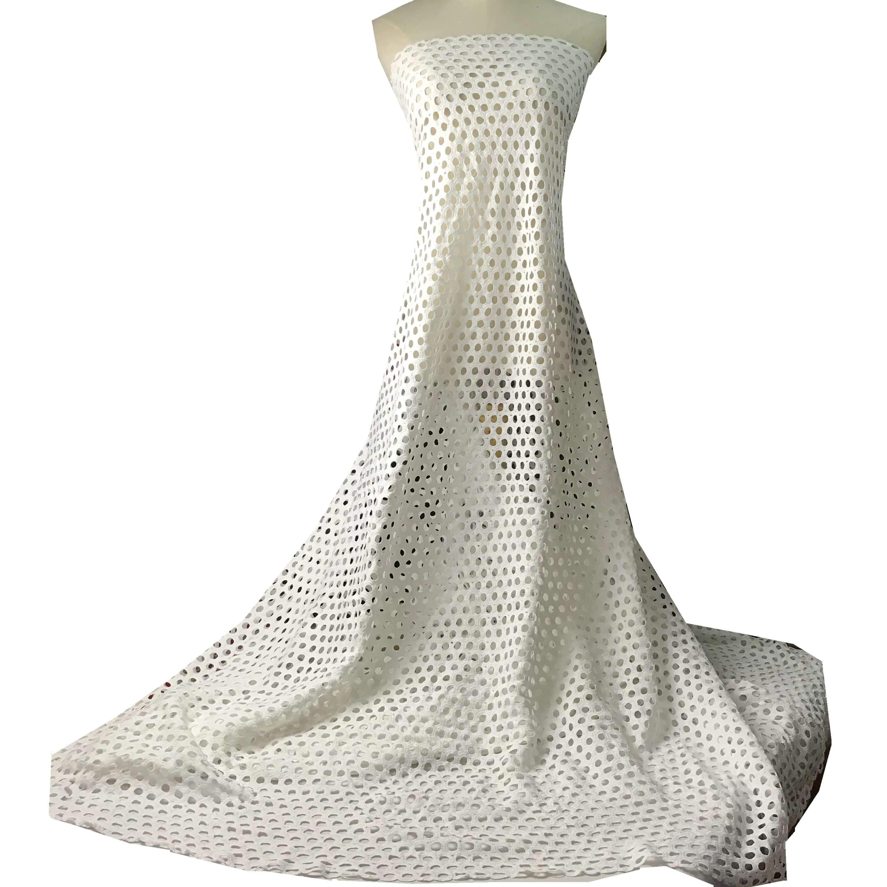 Кружевной гипюровый хлопковый шнур с вышивкой 5 ярдов в африканском