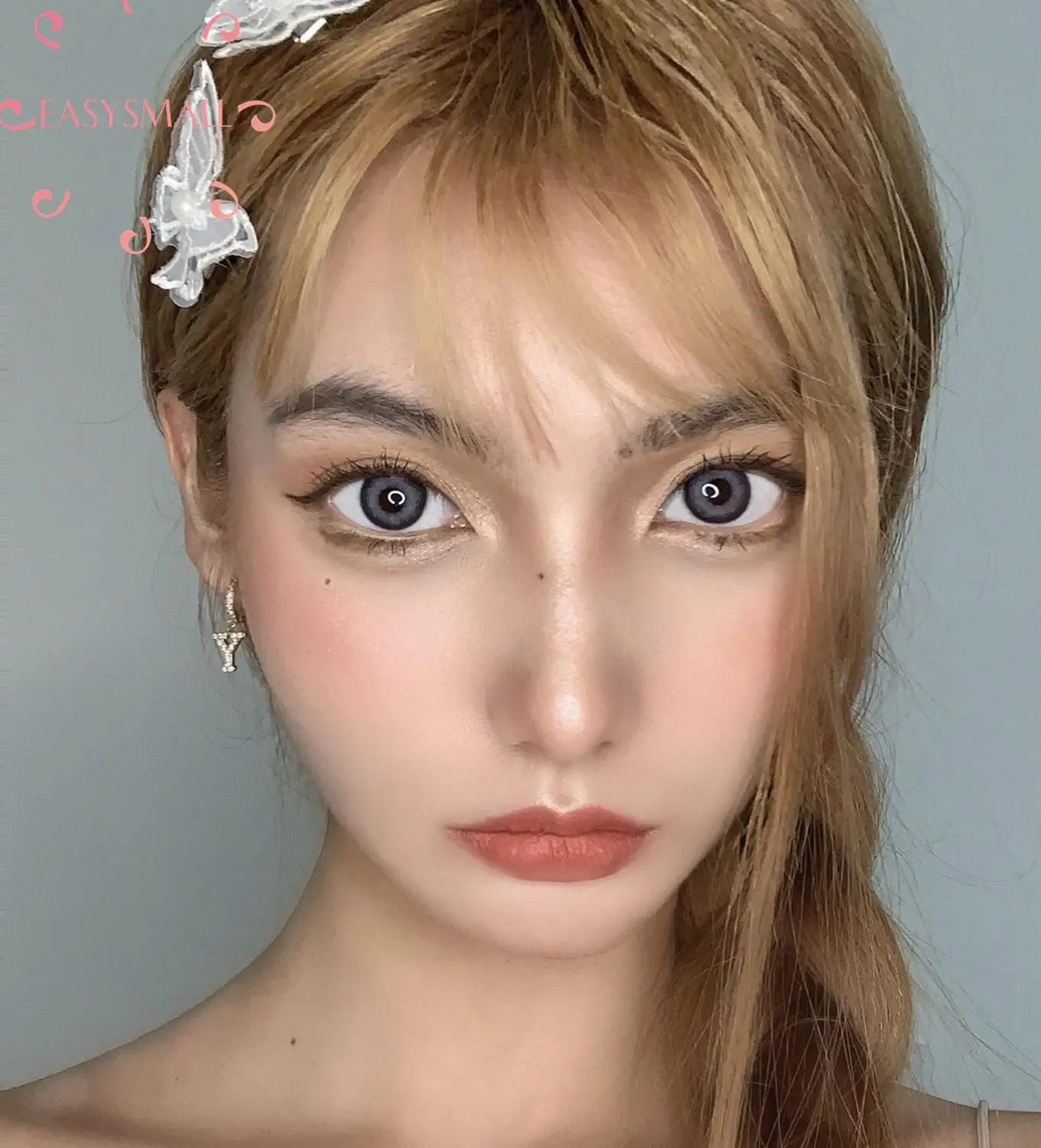 

Easysmall Mari series green small Beautiful Pupil Contact Lenses Cosmetic Eyes Colored Degree myopia 2pcs/pair prescription