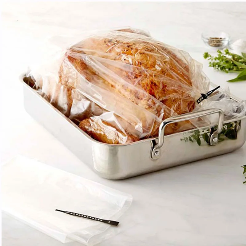

100 Pcs PET Heat Resistance Nylon-Blend Slow Cooker Liner Roasting Turkey Bag for Cooking Small/Large Oven Bag Baking Crock Pot